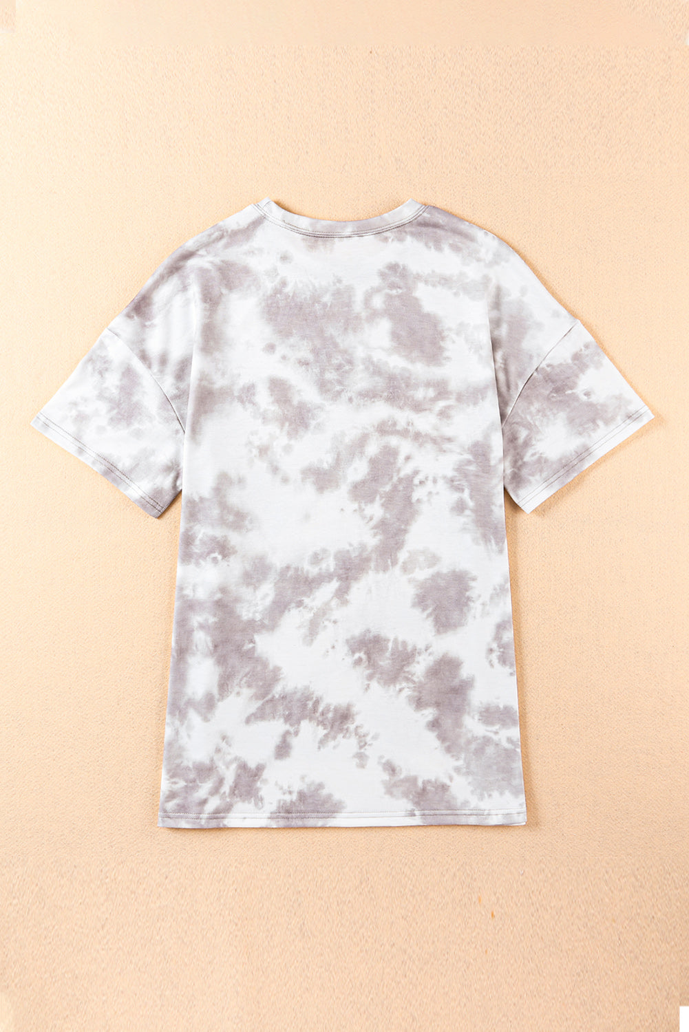 Tie-Dye Round Neck Short Sleeve Tunic Tee