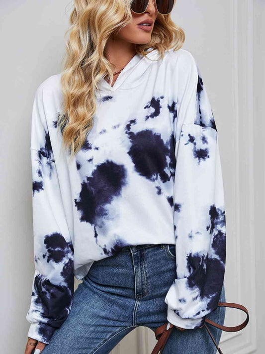 Tie-Dye Drop Shoulder Hoodie