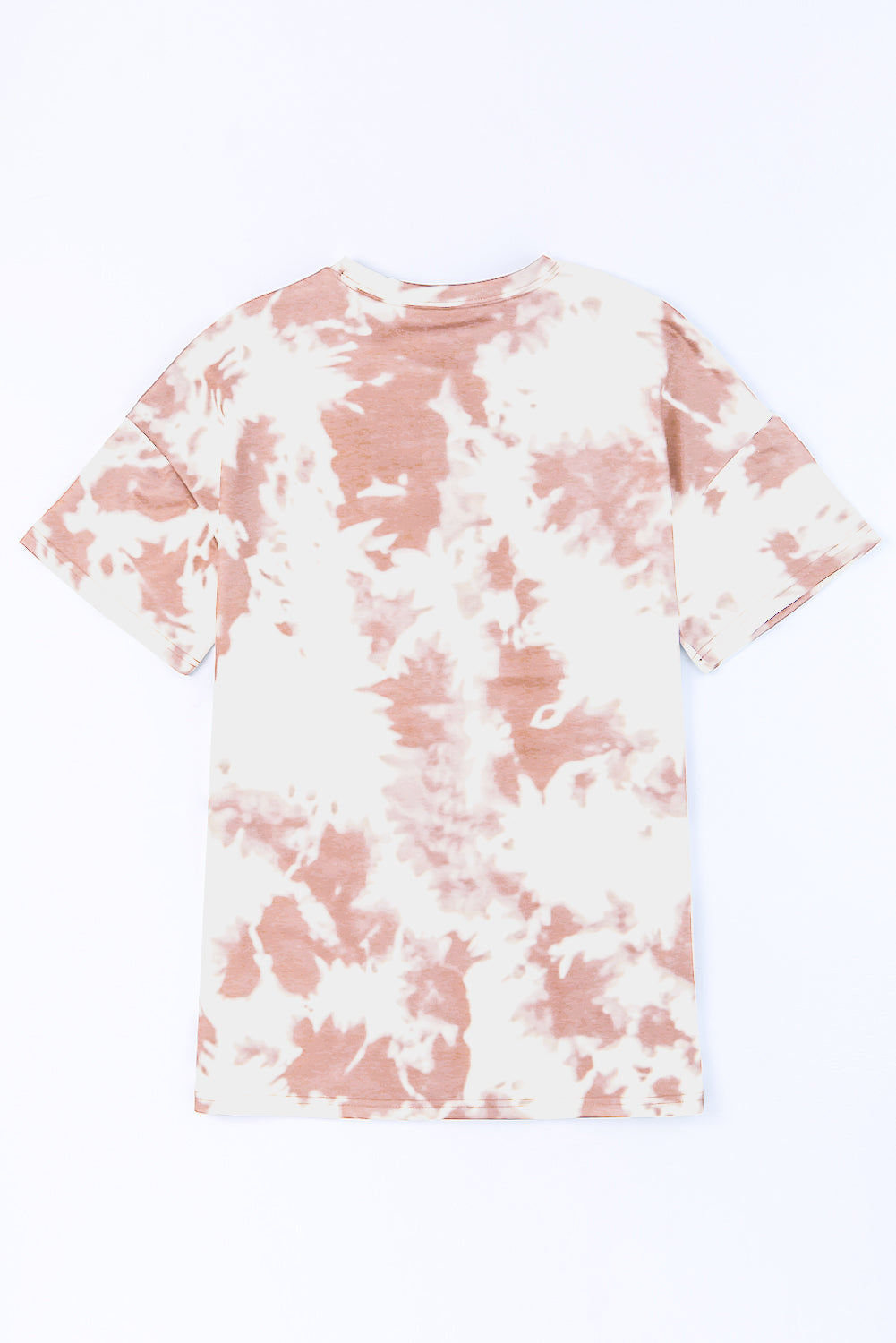 Tie-Dye Round Neck Short Sleeve Tunic Tee