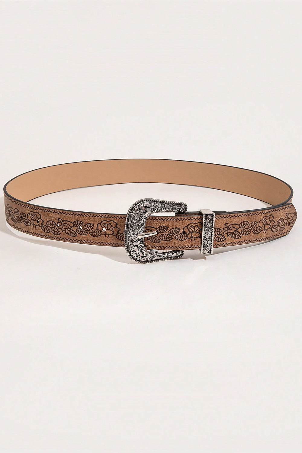 Floral PU Leather Belt